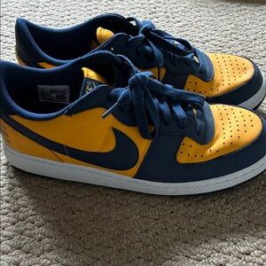 Nike Navy and Yellow Athletic Shoes